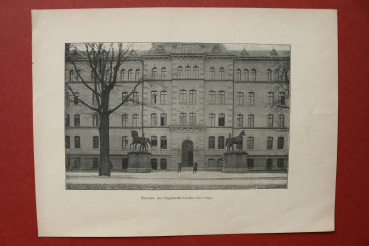 Blatt Architektur Potsdam 1898-1900 Kaserne Regiment Gardes du Corps Ortsansicht Brandenburg